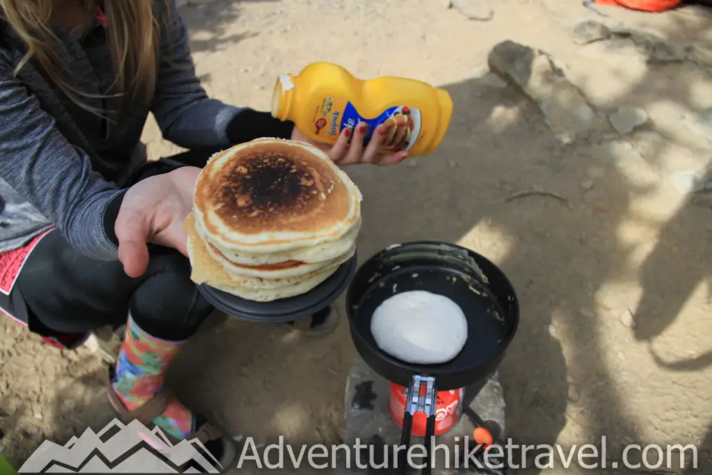 Easy Backpacking Breakfast ideas Trail Pancakes Adventure Hike Travel