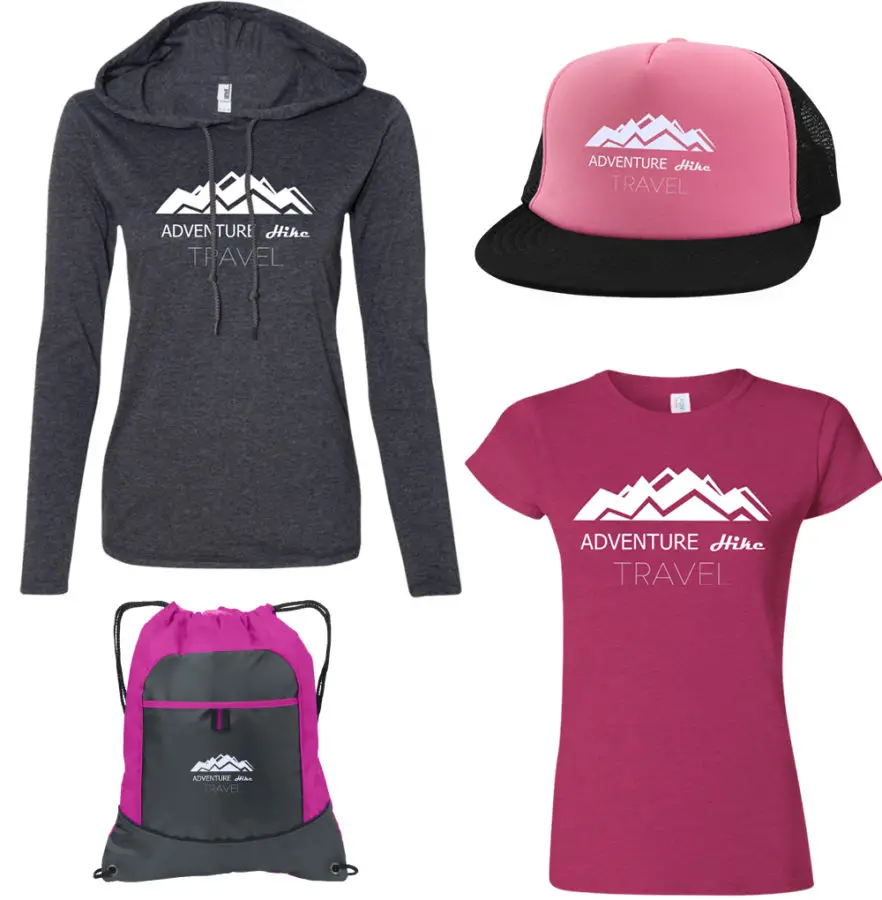 Shop Our Full Adventure Hike Travel Clothing Line This cool line of outdoor and adventure wear is perfect for anyone who loves hiking, the great outdoors, and getting outside. You can wear it out on your mountain climbing adventures, while camping, rock climbing or just when sitting around the campfire!