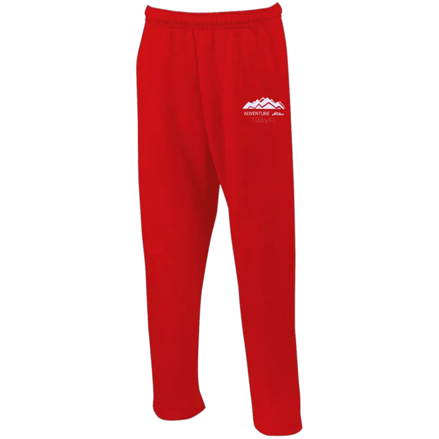 gildan open bottom sweatpants with pockets