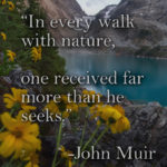 30 Inspirational Sayings and Quotes about Nature: “In every walk with nature, one receives far more than he seeks.” – John Muir