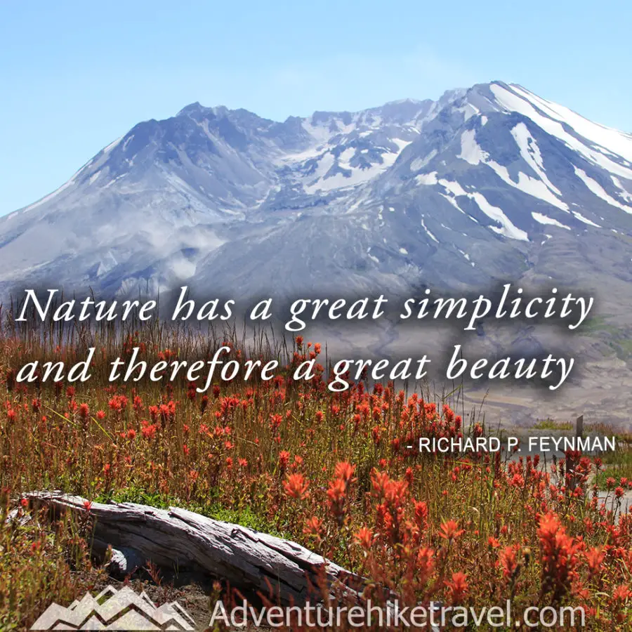 30 Inspirational Sayings and Quotes about Nature: “Nature has a great simplicity and therefore a great beauty” ― Richard Feynman