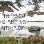 30 Inspirational Sayings and Quotes about Nature: "The snow is melting into music." -John Muir
