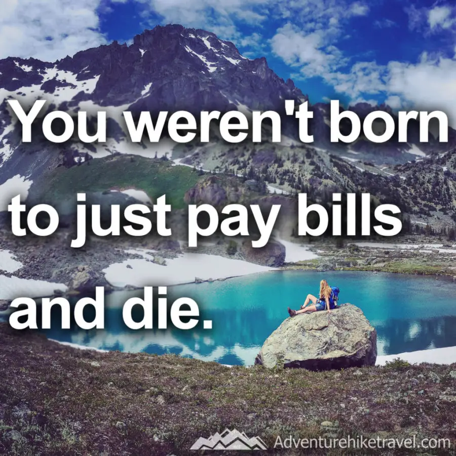 "You weren't born to just pay bills and die."