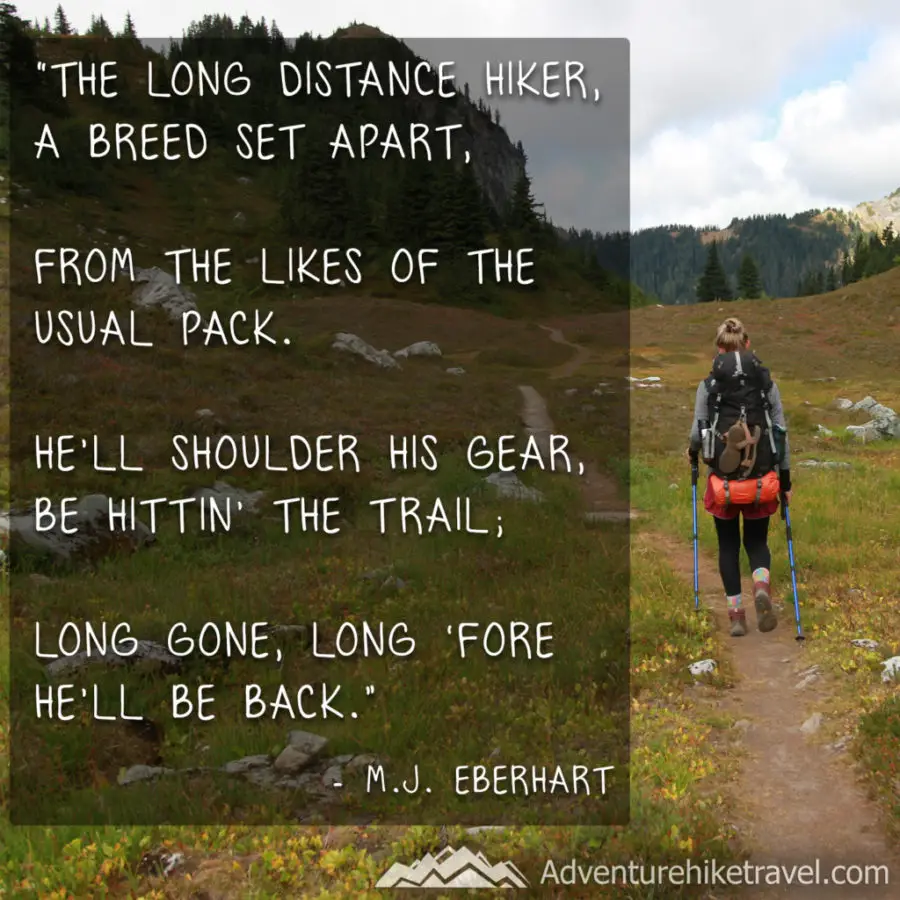 Long Distance Hiking Quotes