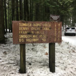 franklin falls trailhead snoqualmie, wa Once reaching the Franklin Falls trailhead the trail was entirely snow covered with slushy puddles in spots. This trail is very well marked. There are signs pointing which way to go. A good trail for beginner hikers but even hiking veterans would love this scenic little trail.