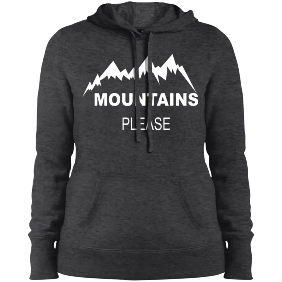 Mountains Please Women’s Pullover Hooded Sweatshirt - Adventure Hike Travel
