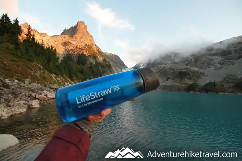 The Lifestraw Go Water Filter Bottle filter removes 99.9999 percent of bacteria