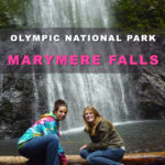 Hiking trails with waterfalls in Washington State. Marymere Falls, Olympic National Park