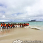 Kailua Beach Park and Lanikai Beach, Often, there are canoe races here—a spectacular sight! There is a parking lot and bathrooms. The vast lawn in front of Lanikai has lots of trees for shade and has picnic tables. While this beach is worthy of an entire day, we wouldn’t dream of driving past here without stopping in. Lanikai is an absolute favorite! Go for another swim here, even if it is late in the day.