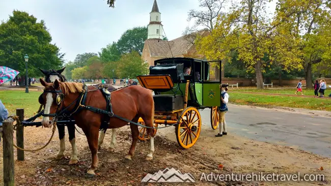 Staunton Historic District, Staunton, Virginia . Ride a carriage through town, visit homes that reflect colonial tastes, and small shops like Greenhow’s store. Buy chocolate made without milk or learn about quill and ink and buy a small writing set for children. Interact with the postmaster or be fitted for the latest colonial fashions at Mary Dickinson’s Hat and Dress Shop.