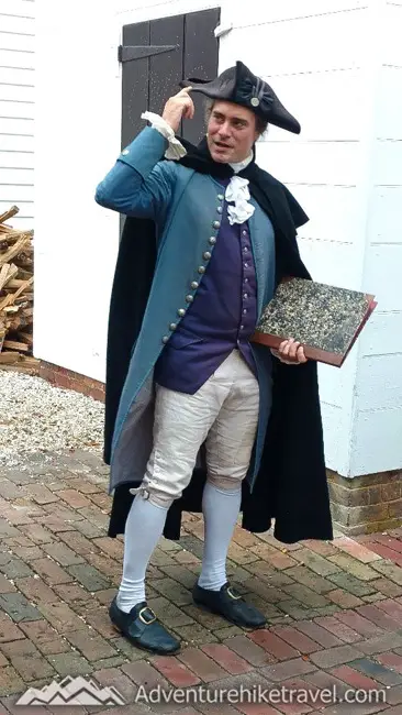 A Visit to Virginia. Helpful colorful characters dressed colonial style are on hand to share history and answer your questions. Warning! They will speak and act only as if they are living in those times!