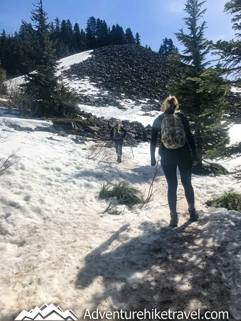 Hiking near North Bend Washington Mailbox Peak Talus Feild After The Trails Merge After Merging with the Mailbox Peak Old Trail you will continue up a large boulder field and do the final push up 960 feet of elevation gain in under a half a mile. Be sure to watch your footing as some of the boulders are a bit shaky as you step on them and it would be quite easy to twist a ankle here. This is the point where you finally start getting views of the entire Middle Fork Snoqualmie River Valley and Mt. Rainier.