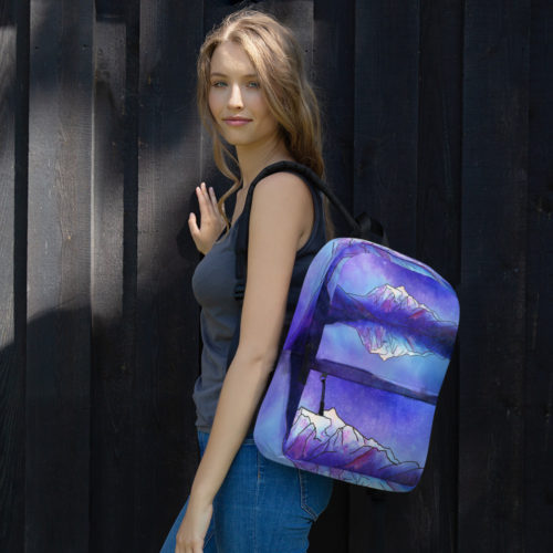 Mount Shuksan Art Backpack Show off your love of the Pacific Northwest with this gorgeous Adventure Hike Travel Mount Shuksan Art Series Backpack.