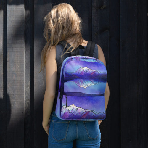 Mount Shuksan Art Backpack Show off your love of the Pacific Northwest with this gorgeous Adventure Hike Travel Mount Shuksan Art Series Backpack.