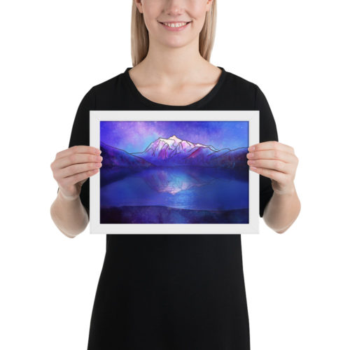 Mount Shuksan Art Series Framed matte paper poster $55.00 – $70.00 Show off your love of the Pacific Northwest with this gorgeous Adventure Hike Travel, Mount Shuksan Art Series Framed matte paper poster.