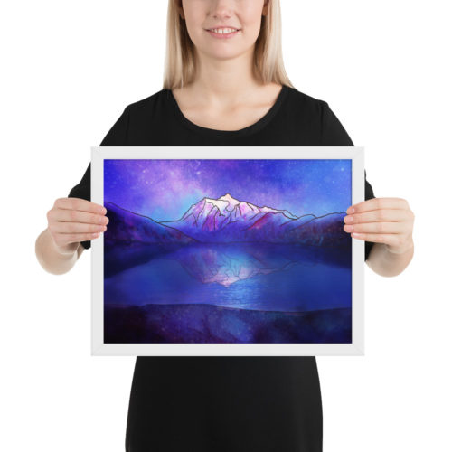 Mount Shuksan Art Series Framed matte paper poster $55.00 – $70.00 Show off your love of the Pacific Northwest with this gorgeous Adventure Hike Travel, Mount Shuksan Art Series Framed matte paper poster.