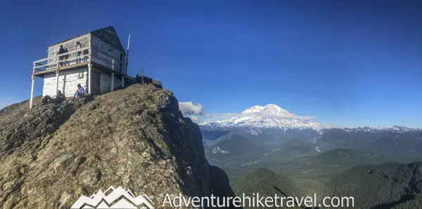 High Rock Lookout is a popular 3.2 mile round trip hike with 1,365 feet of elevation gain to a fire tower that was built in 1929. This moderately difficult hike leads to postcard-worthy 360-degree views that definitely have that Pacific Northwest wow factor! If you are just visiting Washington State or even a local who has yet to see this beauty, High Rock Lookout is a great hike to check out. It's sweeping views of Mount Rainier and the surrounding mountains and valley below are absolutely incredible.