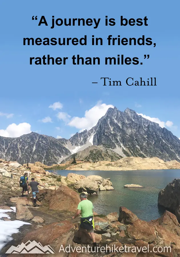 "A journey is best measured in friends, rather than miles." - Tim Cahill #hiking #quotes #inspirationalquotes #hikingquotes #adventurequotes #outdoors #trekking