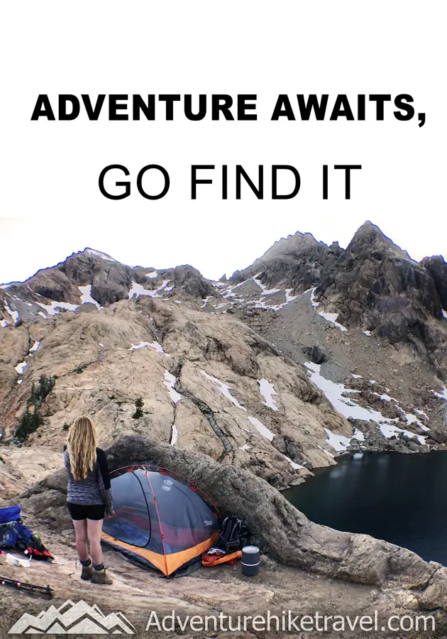 Adventure Awaits, Go Find It! #hiking #quotes #inspirationalquotes #hikingquotes #adventurequotes #outdoors #trekking