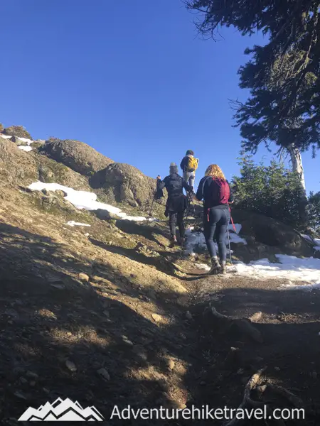 High Rock Lookout – Hiking in Gifford Pinchot National Forest. At the end of the hike you will emerge from the forested canopy and start climbing up rocky granite the rest of the way to the Fire Tower.