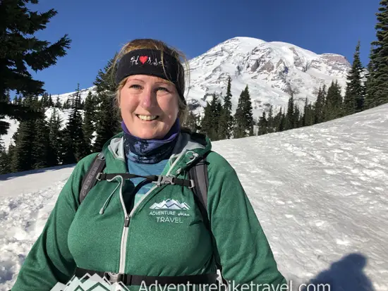 New to snowshoeing? Are you a local living in Washington State or visiting the Pacific Northwest during winter? Want something fun to do? Try snowshoeing at Mt. Rainier National Park.Our First-timer’s Guide to Snowshoeing at Mt. Rainier can give you the information you need to take off on your own snowshoeing adventure. #hiking #nature #mountains #adventure #travel #Mtrainier #traveltips #experiencewa #snowshoeing #pacificnorthwest #wastate #nationalparks #ustravel