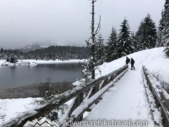 New to snowshoeing? Or just need a fun day-trip getaway? Try snowshoeing the Gold Creek Pond Trail east of Snoqualmie Pass in Washington State. With easy access just off I-90 at Exit 54, you can start snowshoeing through the tall evergreen trees on the edge of the Mount Baker-Snoqualmie National Forest just minutes after parking your car. #hiking #nature #mountains #adventure #travel #traveltips #experiencewa #snowshoeing #pacificnorthwest #wastate #nationalparks #ustravel