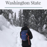 Looking for an easy snowshoeing destination with gorgeous views? Check out the Skyline Lake Trail in Washington State. This short yet steep hike has stunning mountain peaks and snow-covered boulder fields leading to a frozen lake. This is a great place to spend a fun-filled day in the mountains.