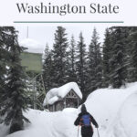 Looking for an easy snowshoeing destination with gorgeous views? Check out the Skyline Lake Trail in Washington State. This short yet steep hike has stunning mountain peaks and snow-covered boulder fields leading to a frozen lake. This is a great place to spend a fun-filled day in the mountains.