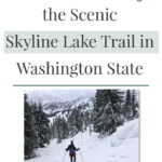 Looking for an easy snowshoeing destination with gorgeous views? Check out the Skyline Lake Trail in Washington State. This short yet steep hike has stunning mountain peaks and snow-covered boulder fields leading to a frozen lake. This is a great place to spend a fun-filled day in the mountains.