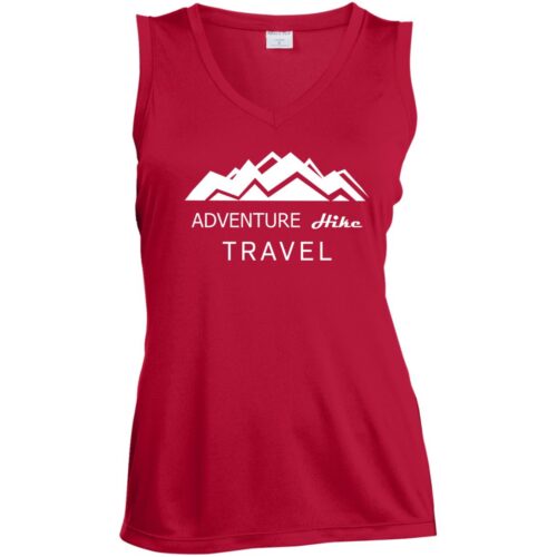 Adventure Hike Travel LST352 Ladies' Sleeveless V-Neck Performance Tee