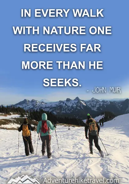 “In every walk with nature one receives far more than he seeks.” - John Muir