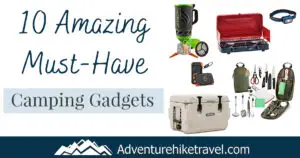 Are you planning a camping adventure with friends and family? Car camping is continually getting easier with the creation of new gadgets, tools, and accessories. In this blog post, I share 10 of my favorite camping items to give you some gear ideas to make your camping trip more enjoyable and comfortable.