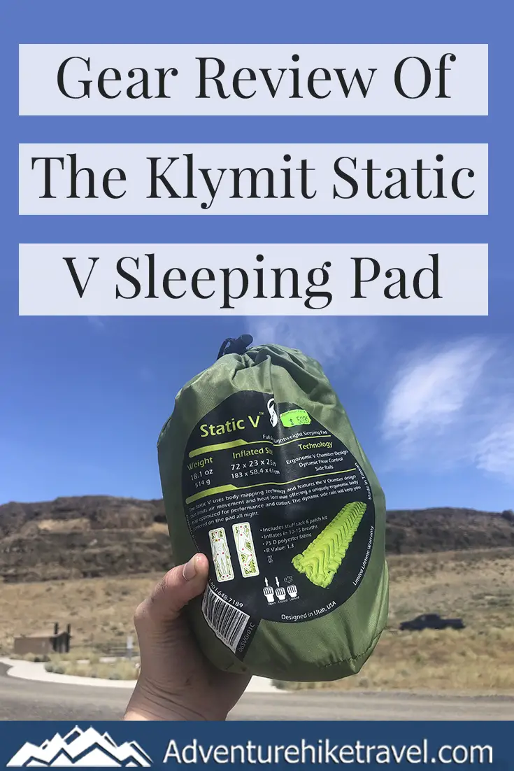Gear Review Of The Klymit Static V Sleeping Pad Adventure Hike Travel