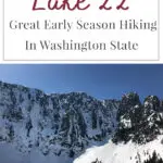 Looking to experience the beauty of Lake 22 without the crowds? For a quieter trek, consider exploring Lake 22 early in the season. Although you won't have the trail entirely to yourself, an off-season hike is a fantastic way to enjoy its beauty. April and May are ideal times, as the trail is less crowded compared to peak summer months. Covering 5.4 miles roundtrip with a moderate elevation gain of 1,350 feet, this hike is perfect to explore before the busiest season hits.