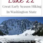 Looking to experience the beauty of Lake 22 without the crowds? For a quieter trek, consider exploring Lake 22 early in the season. Although you won't have the trail entirely to yourself, an off-season hike is a fantastic way to enjoy its beauty. April and May are ideal times, as the trail is less crowded compared to peak summer months. Covering 5.4 miles roundtrip with a moderate elevation gain of 1,350 feet, this hike is perfect to explore before the busiest season hits.
