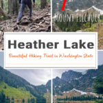 This 4.7-mile Washington trail leads to Heather Lake, where hikers are treated to wildflowers, waterfall crossings, and sweeping alpine lake views nestled below Mount Pilchuck.
