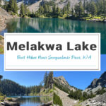 Experience the beauty of Melakwa Lake, WA, on a challenging day hike via Denny Creek Trail. Pass natural waterslides, cascading streams, and dense forest before reaching a turquoise alpine lake nestled beneath dramatic peaks—perfect for PNW hiking enthusiasts. #MelakwaLake
