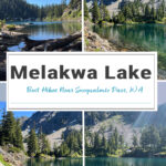 Experience the beauty of Melakwa Lake, Washington, on a day hike via Denny Creek Trail. Pass waterfalls, forests, and natural rock waterslides before arriving at a turquoise alpine lake framed by towering mountains—a top PNW hiking destination. #MelakwaLake #WashingtonHikes