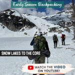 Come along on our spring backpacking trip through the Enchantments via the Snow Lakes Trail to the Core in Washington State. This early season hike near Leavenworth, Washington features blooming wildflowers, waterfalls, snow-covered alpine lakes, rugged granite peaks, and mountain goats. See what trail conditions looked like in mid-May, along with gear, snow travel, and what to expect on this unforgettable backpacking adventure.